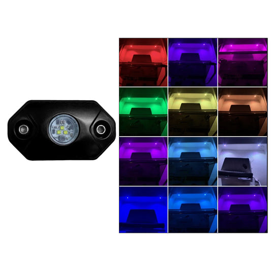 Black Oak Rock Accent Light  RGB  Black Housing RLRGB