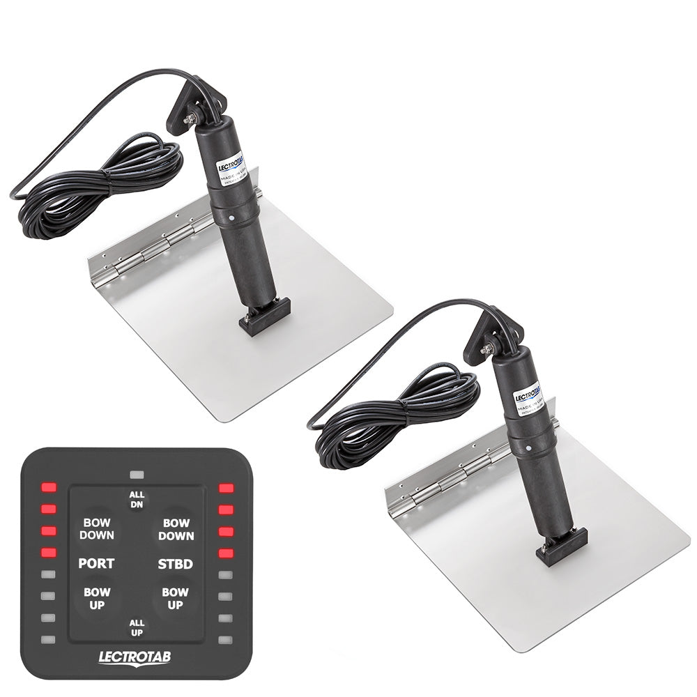 Lectrotab XKA Stainless Steel Trim Tab Kit wOneTouch Control  9 x 18 XKASL9X18