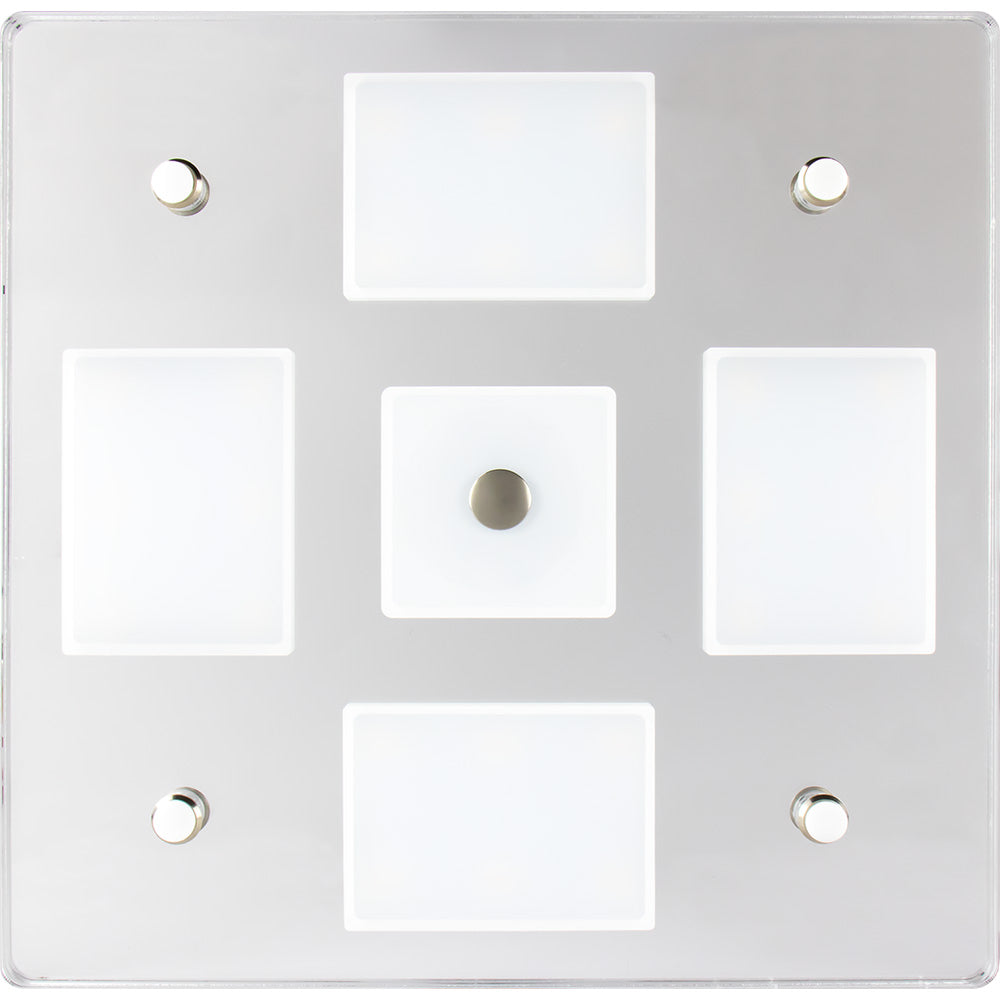 SeaDog Square LED Mirror Light wOnOff Dimmer White Blue 4018403
