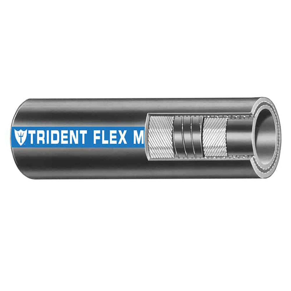 Trident Marine 112 x 50 Coil Flex Marine Wet Exhaust  Water Hose  Black 2501126