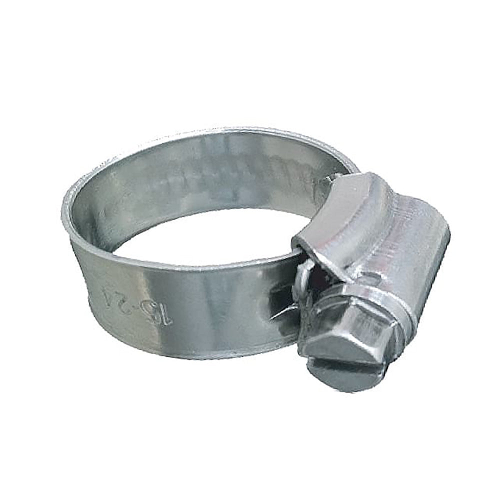 Trident Marine 316 SS NonPerforated Worm Gear Hose Clamp  38 Band  11322532 Clamping Range  10Pack  SAE Size 6 7050381