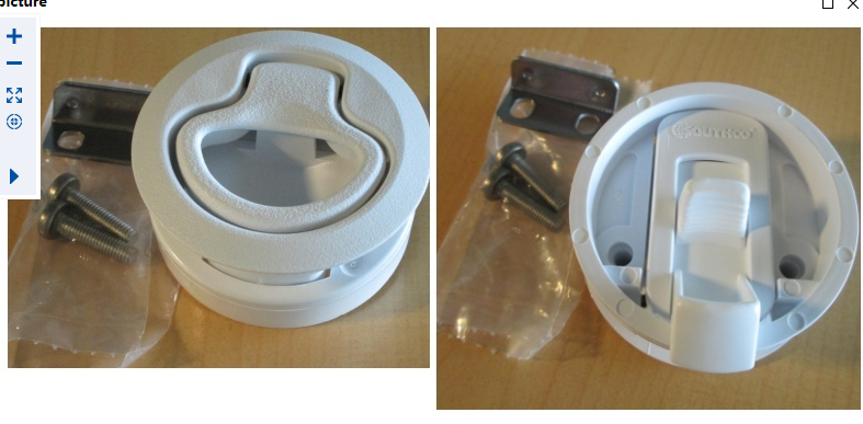 Flush Pull Latch – White