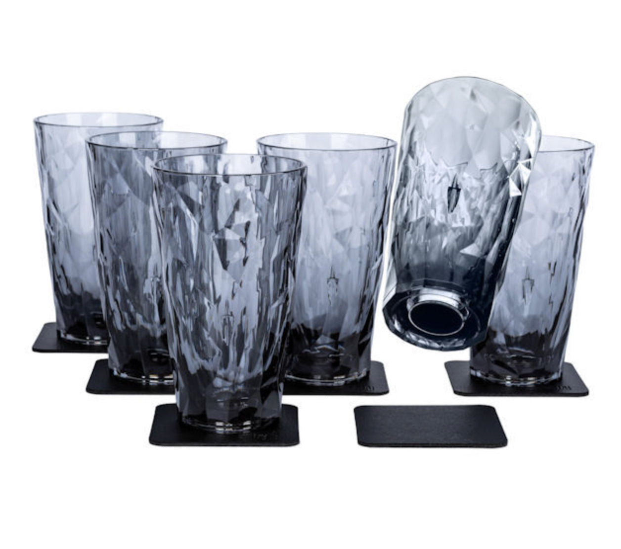 6 Magnetic Plastic Tall Tumbler Glasses image 0