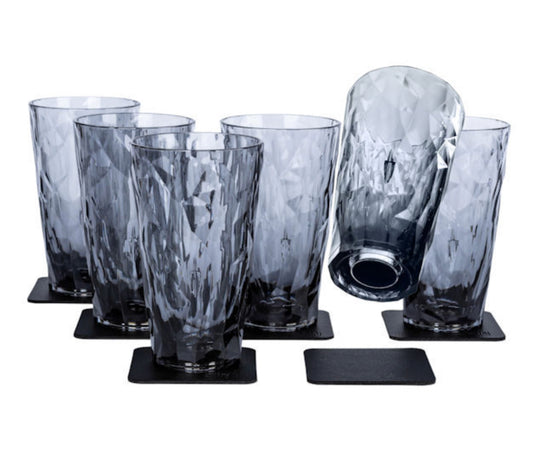 6 Magnetic Plastic Tall Tumbler Glasses image 0
