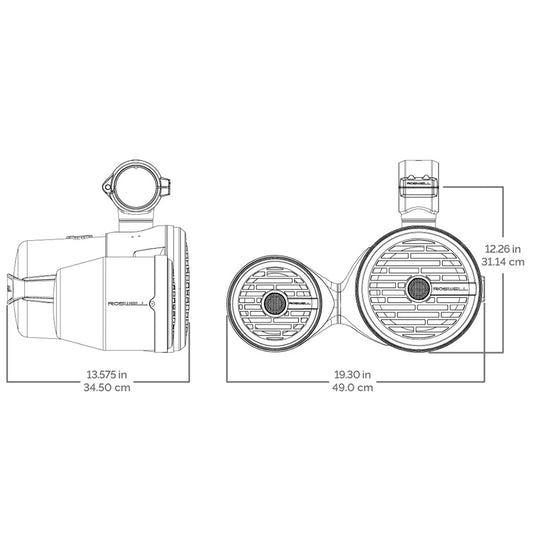 Roswell R1 8 x 65 Vamp Spin Tower Speakers Black 160W RMS 320W Peak Power C9201823