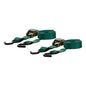 CURT 15 Dark Green Cargo Straps wS Hooks  300 lbs  2 Pack 83015