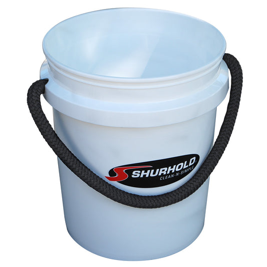 Shurhold Worlds Best Rope Handle Bucket  5 Gallon  White 2451