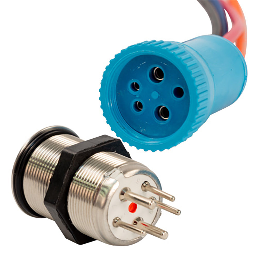 Bluewater 22mm Push Button Switch  OFFONON NavAnc Contact  BlueGreenRed LED  1 Lead 905931141