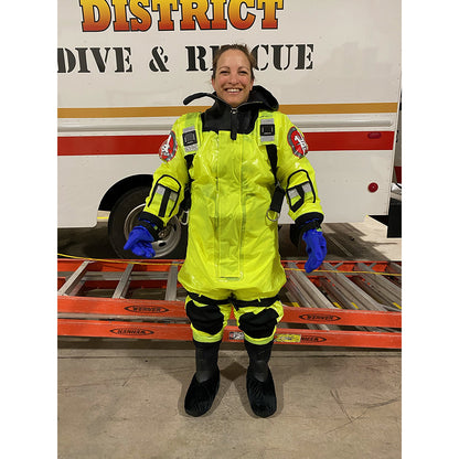 First Watch RS1005 Ice Rescue Suit  HiVis Yellow  SM Built to Fit 4658 RS1005HVM