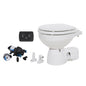 Jabsco Quiet Flush E2 Raw Water Toilet Compact Bowl  12V  Soft Close Lid 382453092RSP