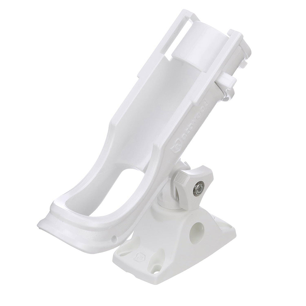 Attwood HeavyDuty Adjustable Rod Holder wCombo Mount  White 5009W4