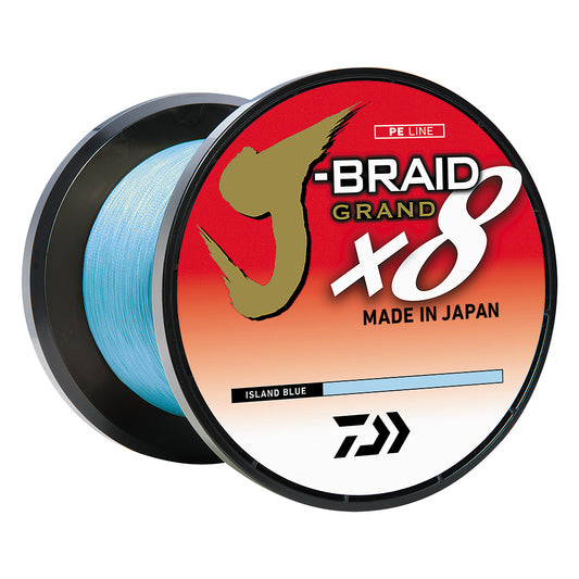 Daiwa JBRAID x8 GRAND Braided Line  30 lbs  300 yds  Island Blue JBGD8U30300IB