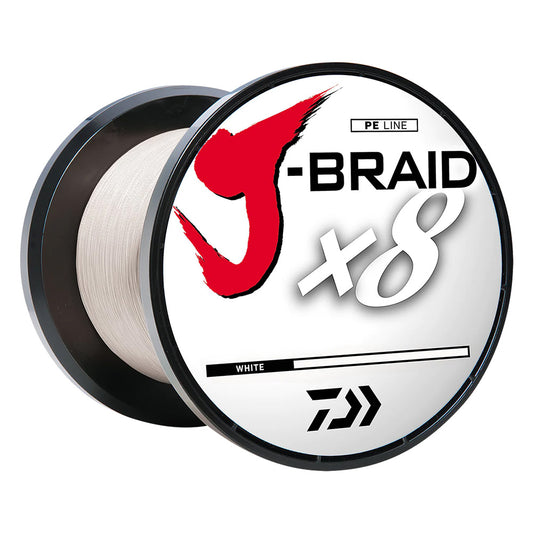 Daiwa JBRAID x8 Braided Line  80 lbs  300 yds  White JB8U80300WH