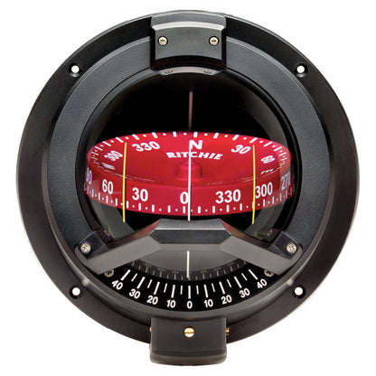 Ritchie BN202 Navigator Compass  Bulkhead Mount  Black BN202