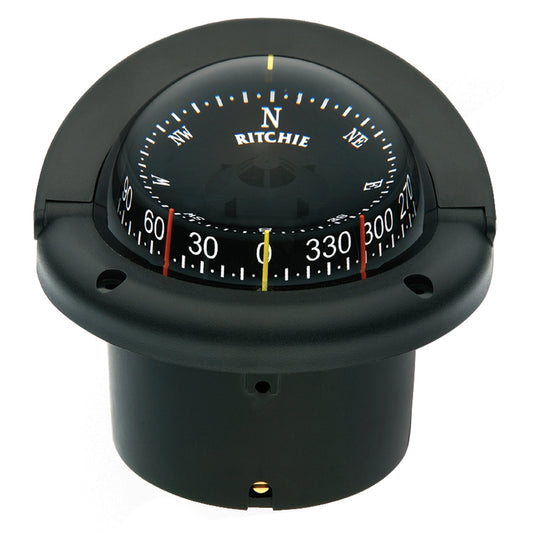Ritchie HF743 Helmsman Combidial Compass  Flush Mount  Black HF743