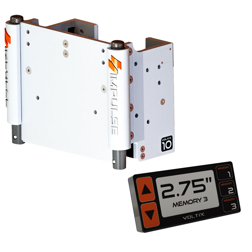 IMPULSE 10 Set Back Electric Jack Plate wSmart Control  White Cerakote 75070W