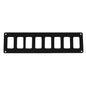 Pacer Switch Panel  8 Switch  1 Row  125 x 275  Black Powder Coated Aluminum PSC81BK