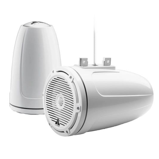 JL Audio M3 Series 77 Enclosed Tower Coaxial System wGloss White Classic Grille  M3770ETXv3GwCGw 0100326600