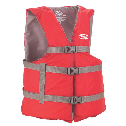 Stearns PFD 2001 Adult Boat Universal Red Display fAdults Over 90lbs  Chest Size Of 50 2160925