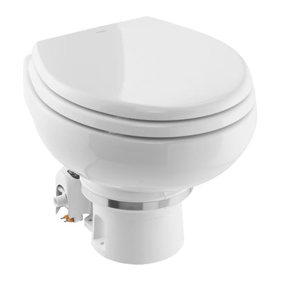 Dometic MasterFlush 7120 White Electric Macerating Toilet wOrbit Base  Freshwater  24V 9610007271