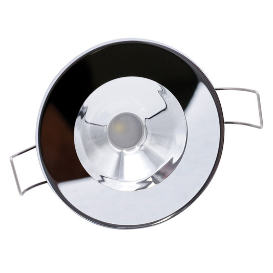 Lumitec Illusion Flush Mount LED Down Light Spectrum RGBW Warm White Mirrored Housing 117145