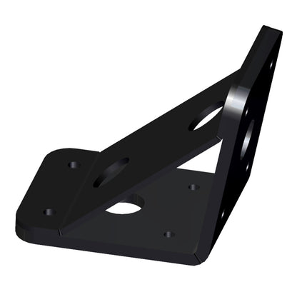 PowerPole Deck Mount  0 Setback  6 Rise  Black PKBD04UBK