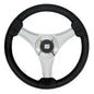 Uflex  Tavolara  138 Black Polyurethane Steering Wheel wSilver Spokes  X62 Hub 65277N