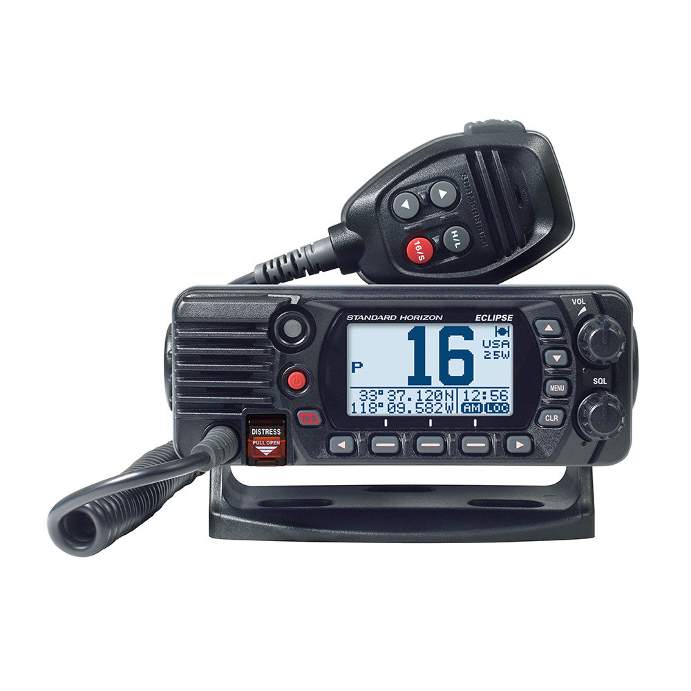 Standard Horizon GX1410B Eclipse Series 25W Fixed Mount VHF  Black GX1410B