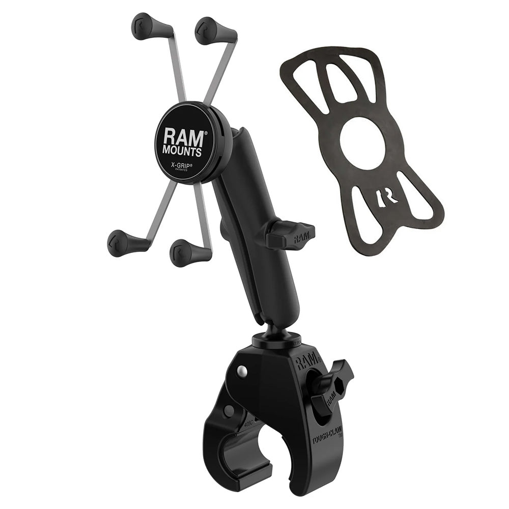 RAM Mount RAM XGrip Large Phone Mount wToughClaw Medium Clamp Base  Long RAMB404CUN10U