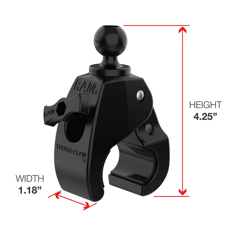 RAM Mount RAM XGrip Large Phone Mount wToughClaw Medium Clamp Base  Long RAMB404CUN10U