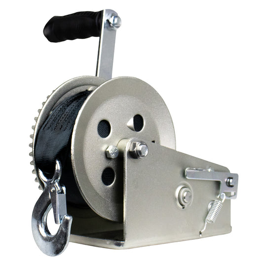 Powerwinch Utility Series Winch 1800lb 2 Speed 6 Crank Arm  Zinc 21500W18006BR