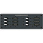 Blue Sea 8097 AC 6 Position Toggle Circuit Breaker Panel  White Switches 8097
