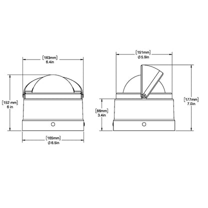 Ritchie DNW200 Navigator Compass  Binnacle Mount  White DNW200