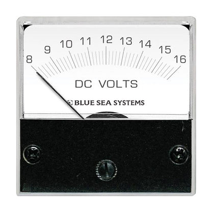 Blue Sea 8028 DC Analog Micro Voltmeter  2 Face 816 Volts DC 8028