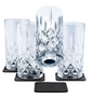 4 Magnetic LongDrink Crystal Glasses image 0