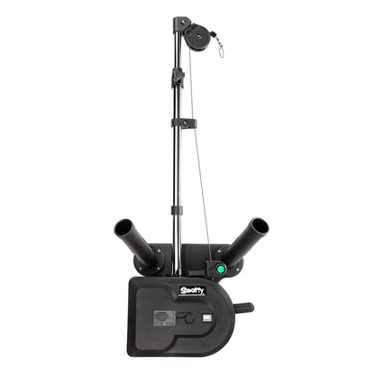 Scotty 1116 Propack 60 Telescoping Electric Downrigger w Dual Rod Holders and Swivel Base 1116