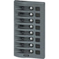 Blue Sea 4378 WeatherDeck Water Resistant Circuit Breaker Panel  8 Position  Grey 4378
