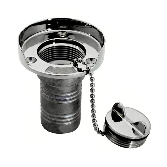 Whitecap Gas Hose Deck Fill wSplash Guard  112 Chain 6001