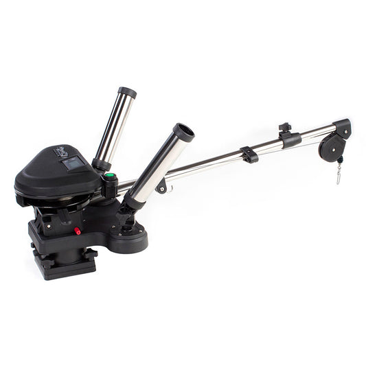 Scotty 2116 HP Depthpower Electric Downrigger 60 SS Telescoping Boom wSwivel Base  Dual Rod Holder 2116