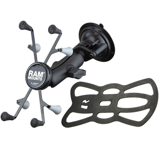 RAM Mount Twist Lock Suction Cup Base wUniversal XGrip II RAMB166UN8U