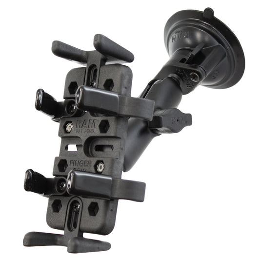 RAM Mount Universal Finger Grip Holder Suction Cup Mount RAMB166UN4U