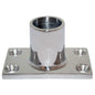 Whitecap 1 OD 90 Degree Rectangle Base SS Rail Fitting 6141C
