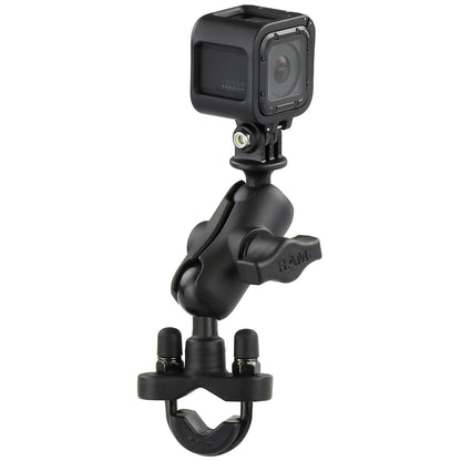 RAM Mount GoPro Hero Short Arm Handlebar Rail Mount RAMB149ZAGOP1U