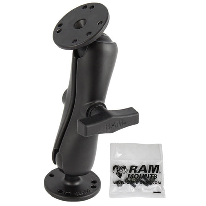 RAM Mount 15 Double Ball Mount with Hardware for Garmin Striker  More RAM101G4
