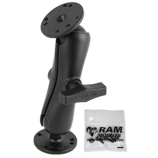 RAM Mount 15 Double Ball Mount with Hardware for Garmin Striker  More RAM101G4