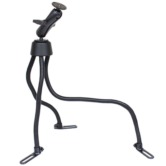 RAM Mount POD III Universal NoDrill Mount wDouble Socket Arm  2 25 Round Bases  AMPs Pattern RAM3163202U