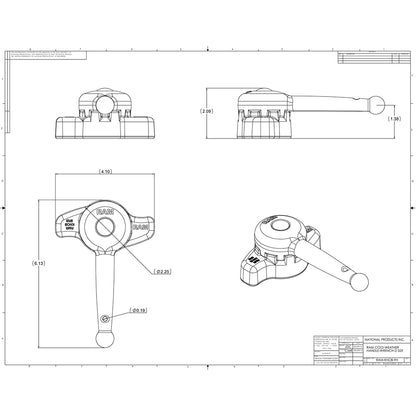 RAM Mount Handle Wrench fD Size Ball Arms  Mounts RAMKNOB9HU
