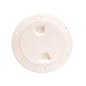 Beckson 4 Smooth Center ScrewOut Deck Plate  Beige DP40N
