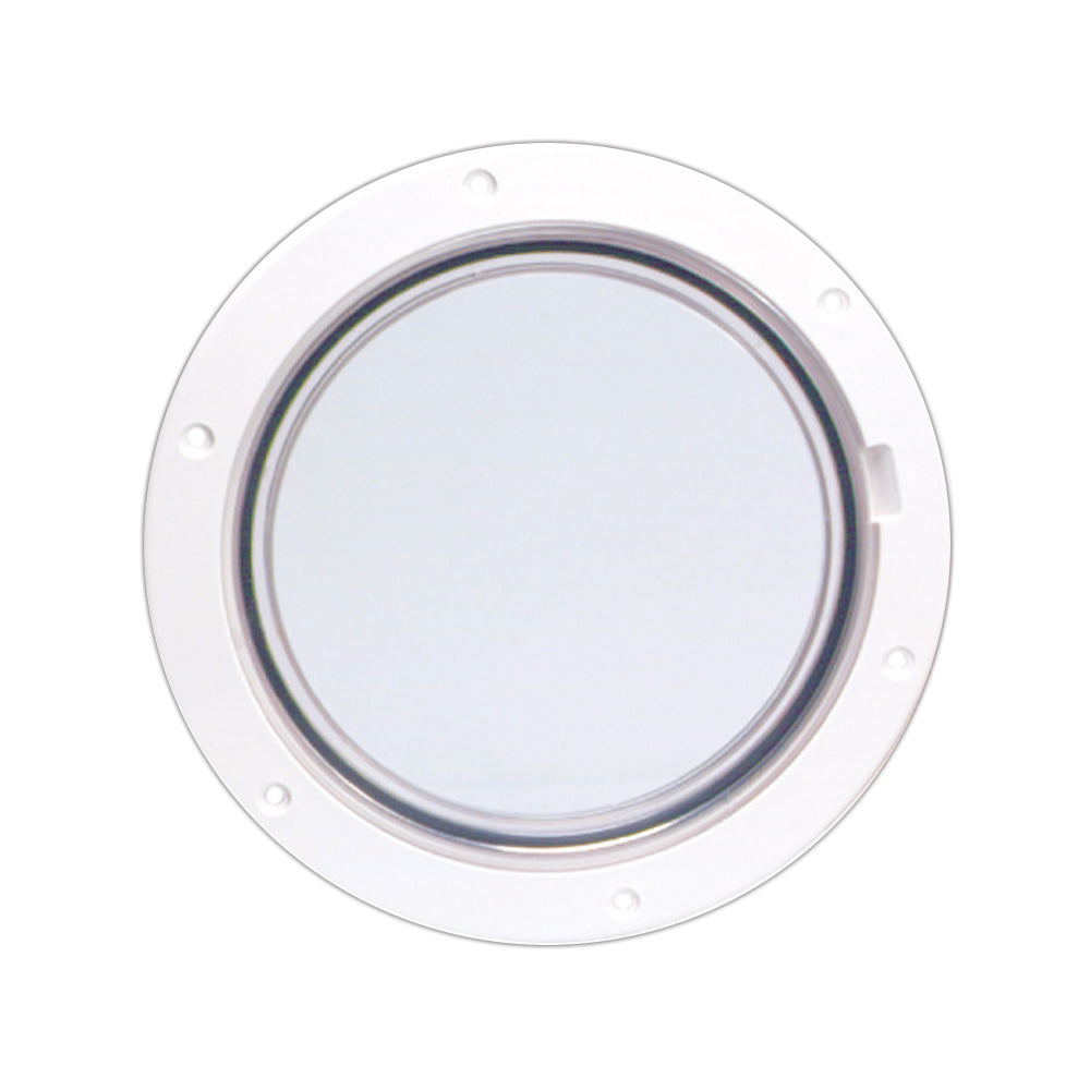 Beckson 6 Clear Center PryOut Deck Plate  White DP61WC