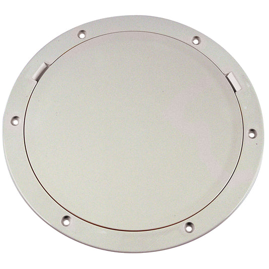 Beckson 8 Smooth Center PryOut Deck Plate  White DP81W